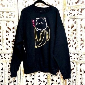 🆕🆕🆕🆕 Fans love it! Bananya CrunchyRoll Fleece Long Sleeve Unisex Size Large